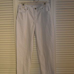 DG2 by Diane Gilman, White jeans, straight leg, size 10